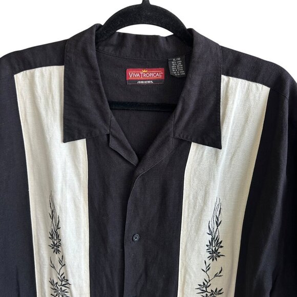 Viva Tropical John Henry Men's Vintage Embroidered Cuban Style Shirt Size XL - Picture 3 of 10